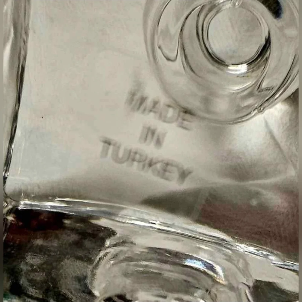 Hand Blown Clear Glass Made in Turkey Decanter 10
